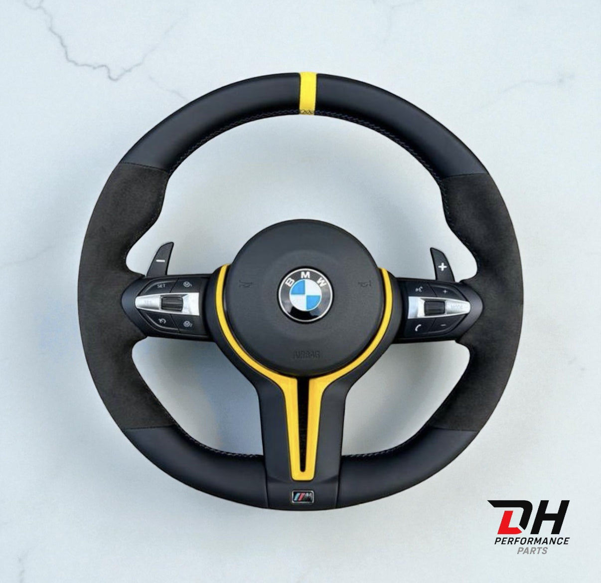 BMW M Performance Stuur F series Alcantara & Leder GEEL