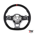 Volkswagen Golf 7 / 7.5 Sportstuur – Alcantara & Geperforeerd Leder – Rode Stitching & 12u Markering