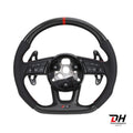 Audi Sportstuur – Carbon & Geperforeerd Leder – Rode Stitching & 12u Markering