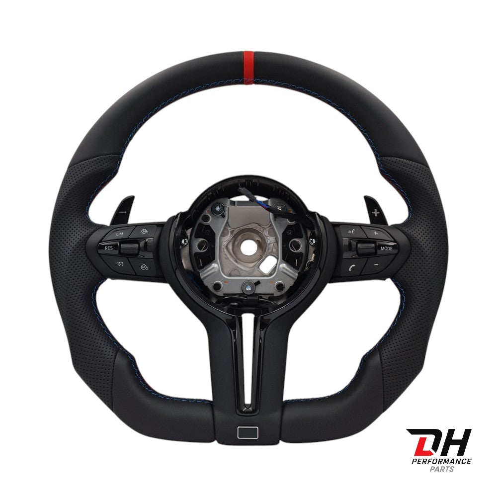 BMW Stuurwiel F Series Leder Geperforeerd M stitching en Rode 12h markering