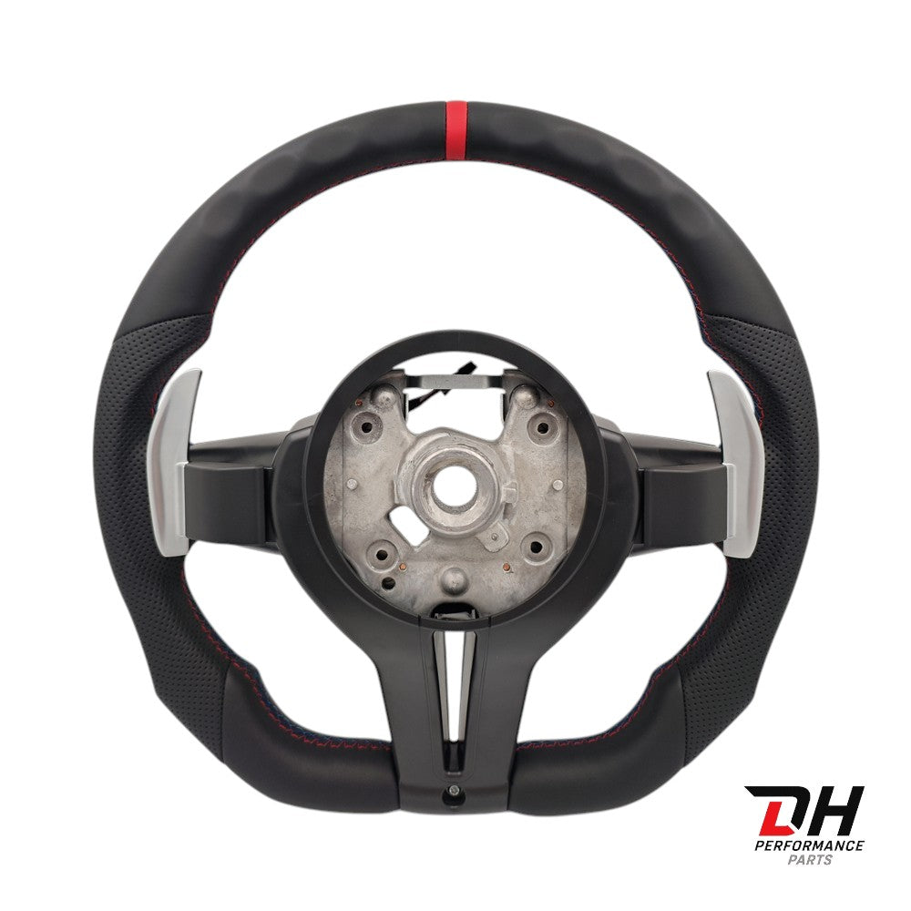 BMW Stuurwiel F Series Leder Geperforeerd M stitching en Rode 12h markering