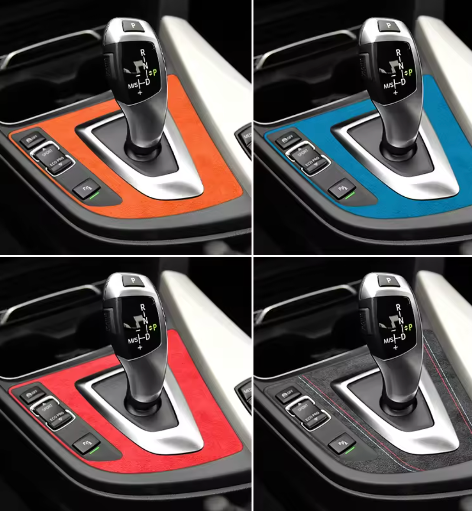 BMW F30/F32/F33/F34/F36 Alcantara Versnellingspook Paneel Cover