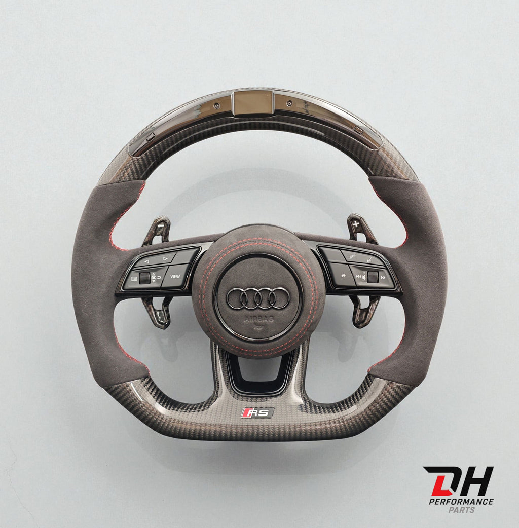 Audi RS3/S3/A3 8V RS4/5 B9 Carbon LED Stuur met Carbon Flippers