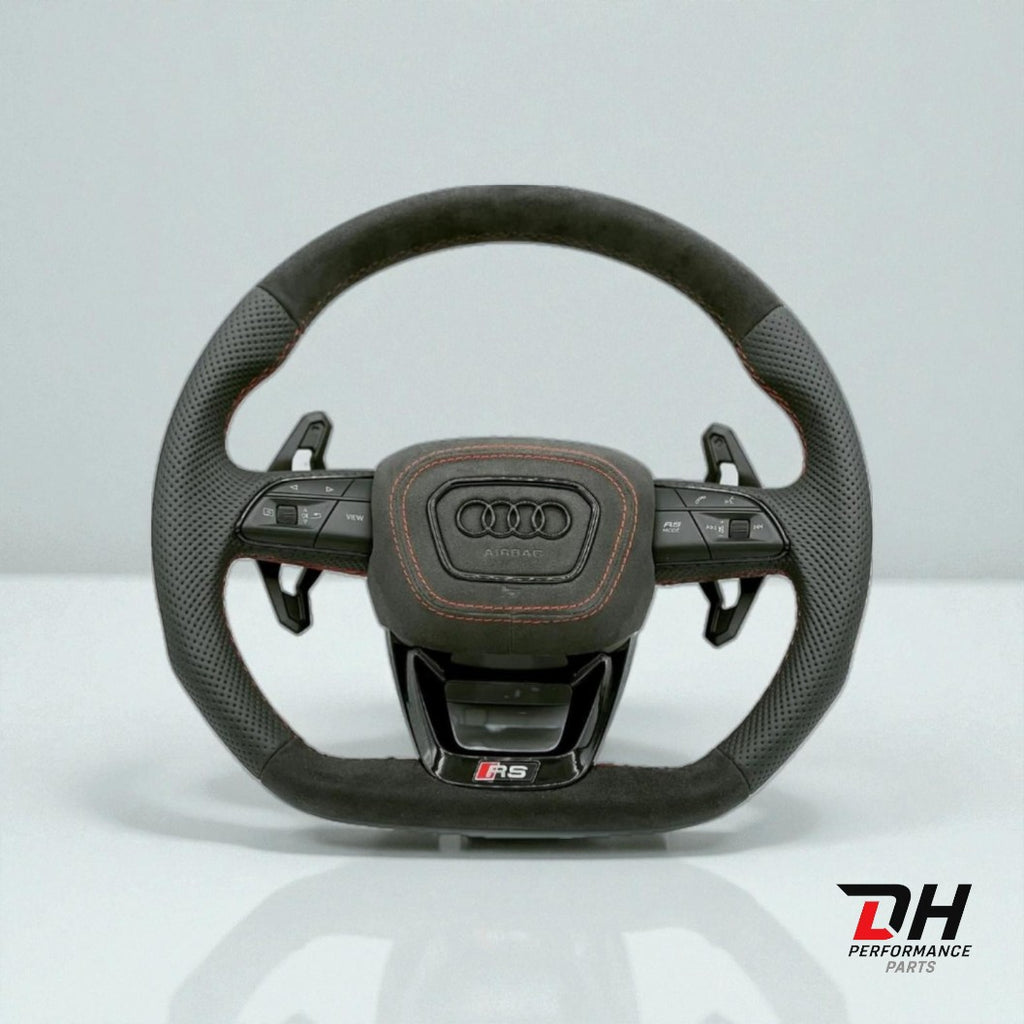 Audi RS/S Sportstuur – Carbon Alcantara & Geperforeerd Leder
