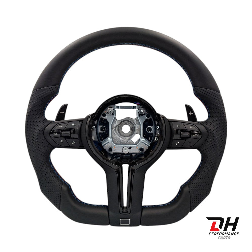 BMW M performance stuur F series BLACK ON BLACK & M Stitching