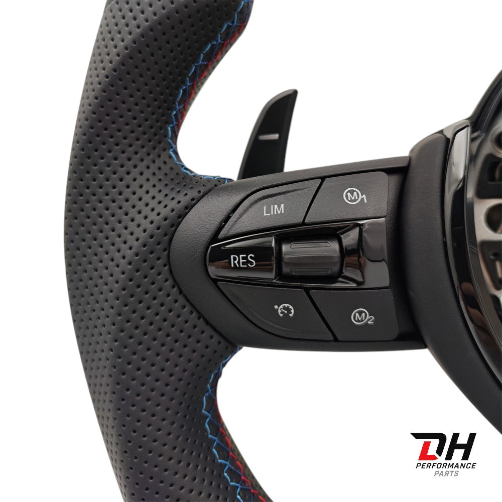 BMW M performance stuur F series BLACK ON BLACK & M Stitching