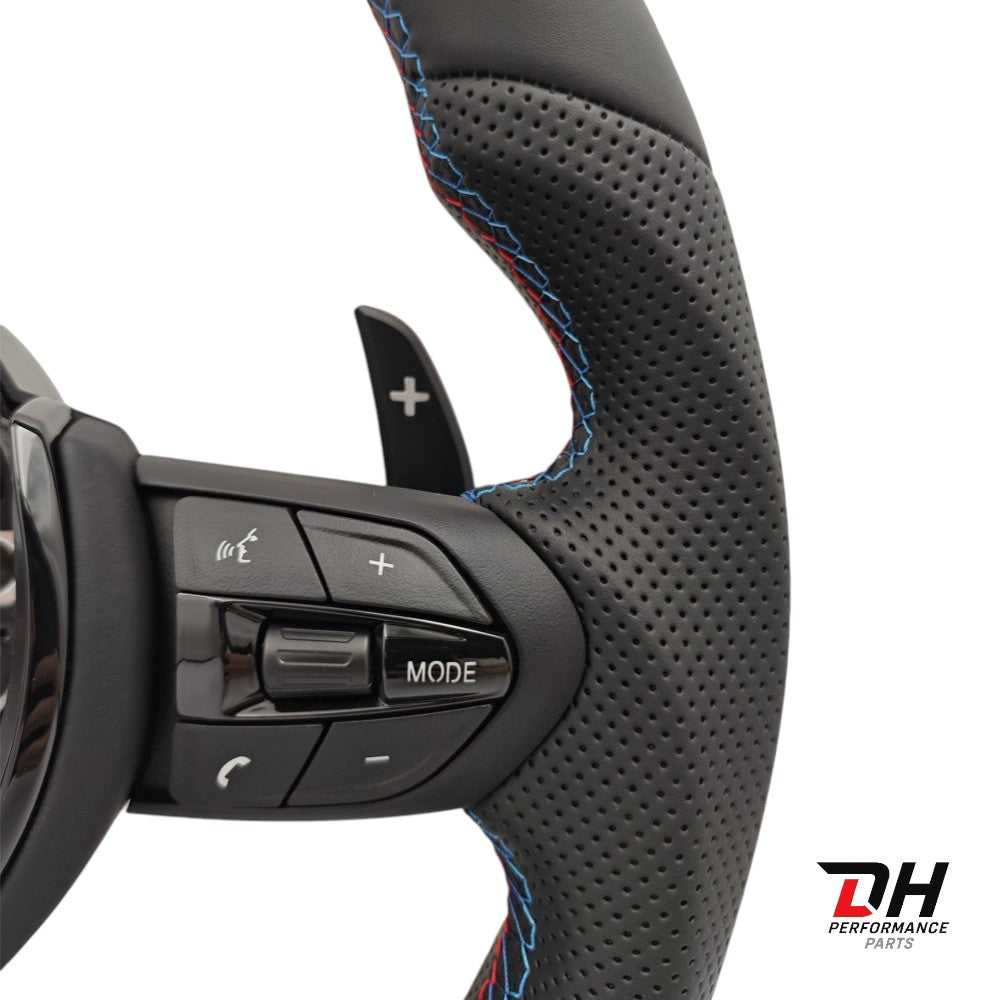 BMW M performance stuur F series BLACK ON BLACK & M Stitching