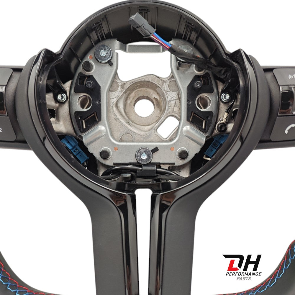 BMW M performance stuur F series BLACK ON BLACK & M Stitching