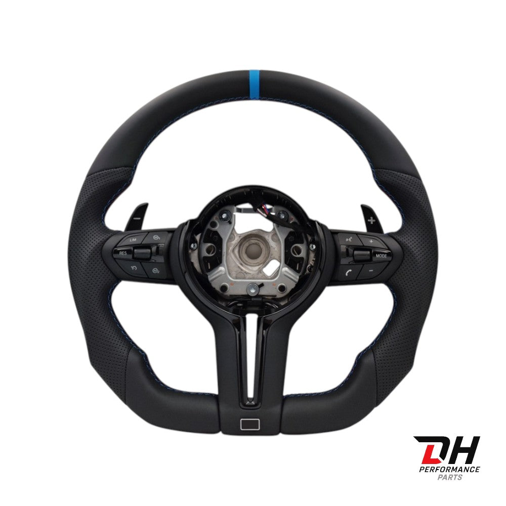 BMW Stuurwiel F Series Leder Geperforeerd Blauwe stitching en blauwe 12h markering