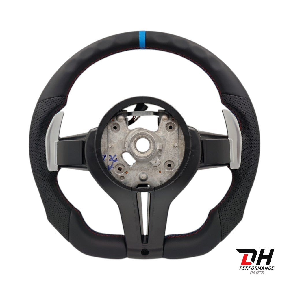 BMW Stuurwiel F Series Leder Geperforeerd Blauwe stitching en blauwe 12h markering