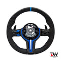 BMW M Performance Stuur F series Alcantara & Leder Blauw Carbon trim